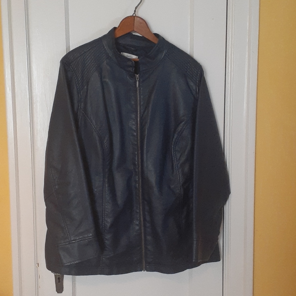 Vegan leather moto jacket
